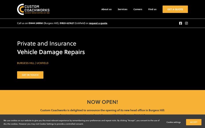 Screenshot of custom-coachworks.com