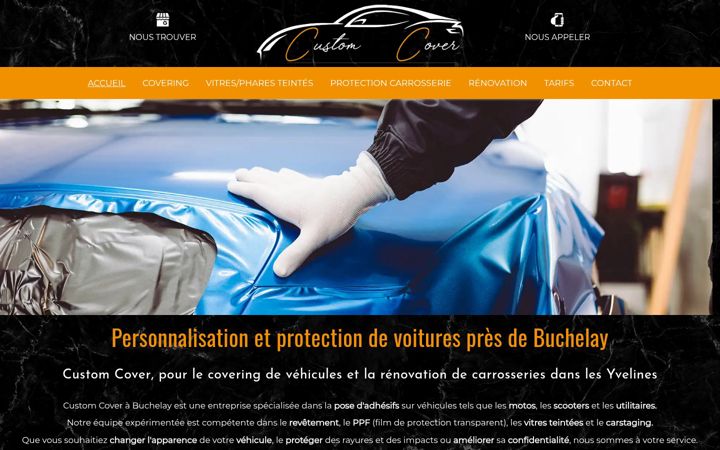 Screenshot van custom-cover.fr