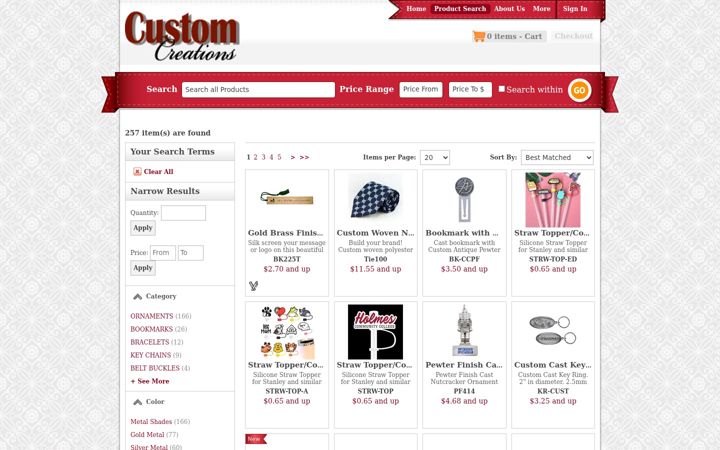 Screenshot of custom-creationsinc.com