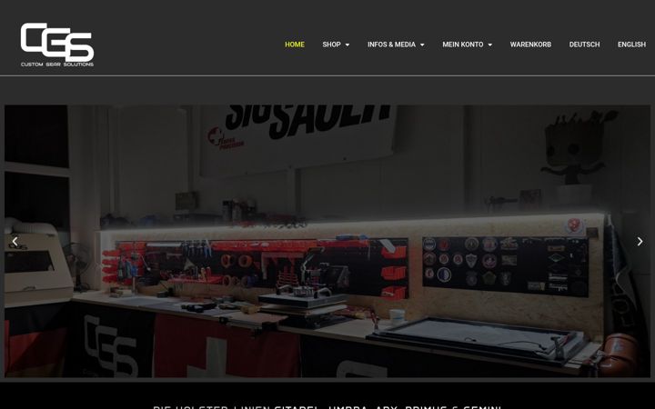 Screenshot of custom-gear.ch