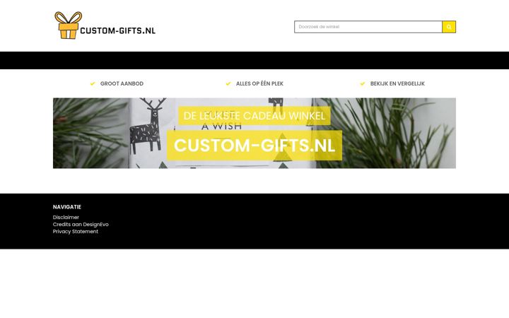 Екранна снимка на custom-gifts.nl