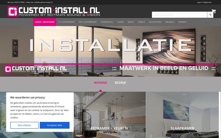 Екранна снимка на custom-install.nl