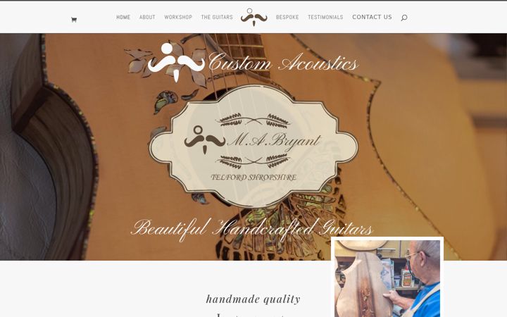 Екранна снимка на customacoustics.co.uk