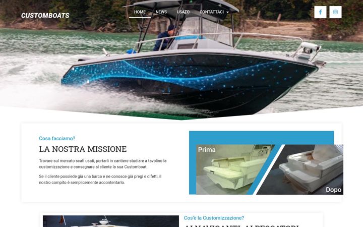 Screenshot di customboatsitalia.it