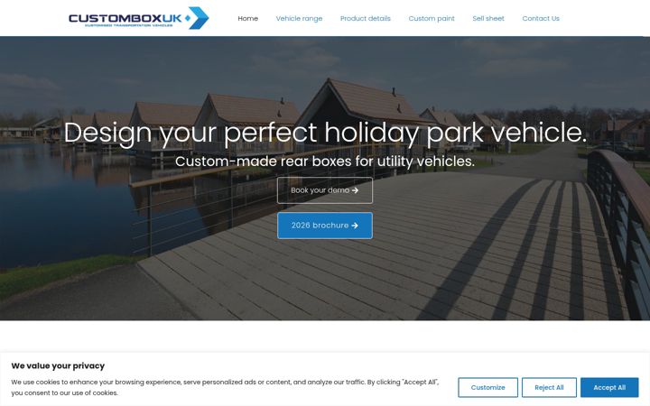Screenshot of customboxuk.com