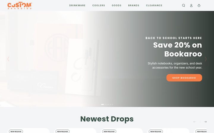 Screenshot of custombranding.com