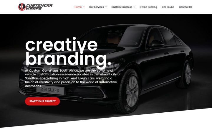 Snímek obrazovky customcarwraps.co.za