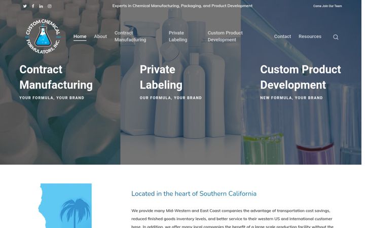 Screenshot of customchem.com