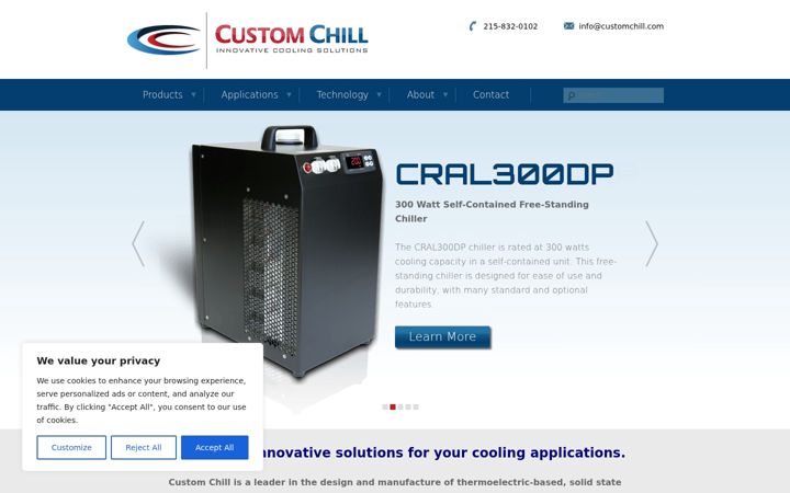 Screenshot of customchill.com