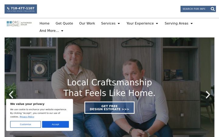 Screenshot of customclosetsandmore.com