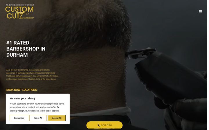 Screenshot stránky customcutz.ca