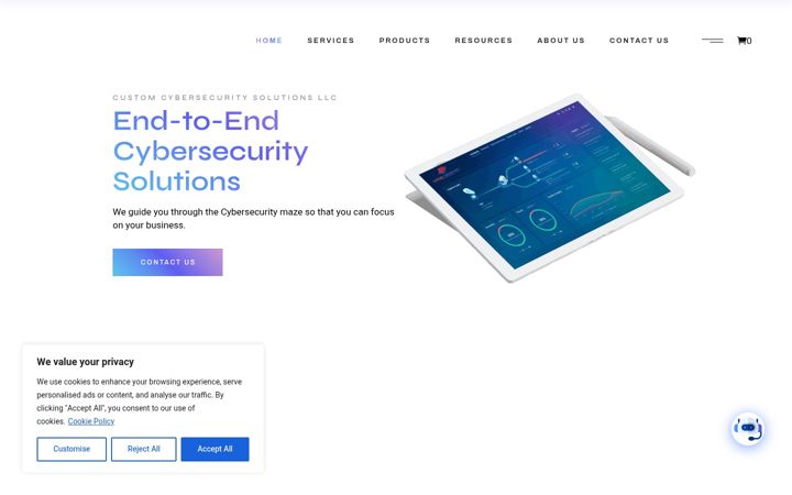 Screenshot of customcyber.com
