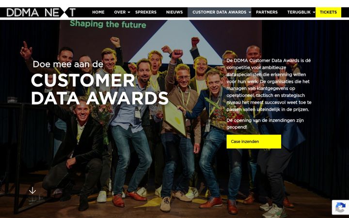Screenshot of customerdataaward.nl