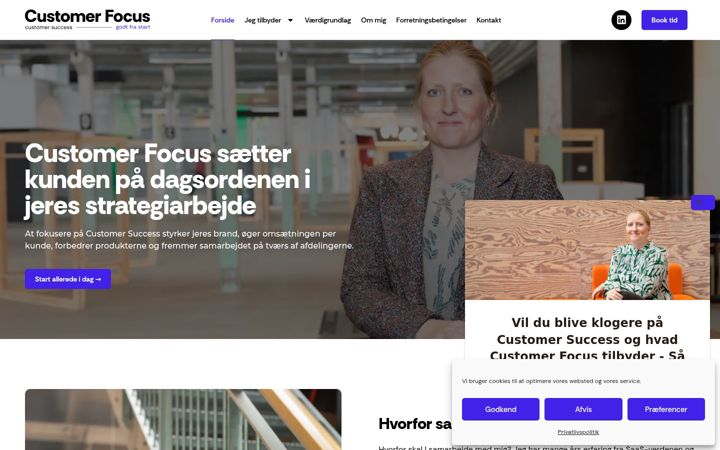 Screenshot of customerfocus.dk