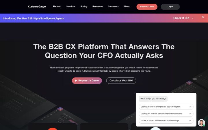 Screenshot of customergauge.com