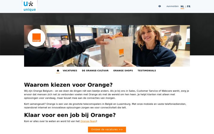 Screenshot di customerjobsorange.be