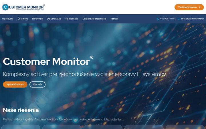 Screenshot of customermonitor.sk
