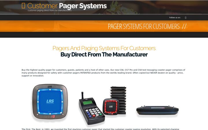 Skærmbillede af customerpager.co.uk