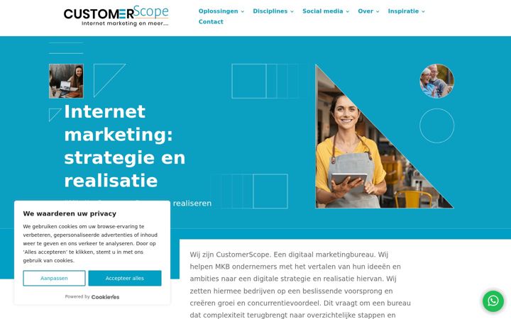 Screenshot of customerscope.nl