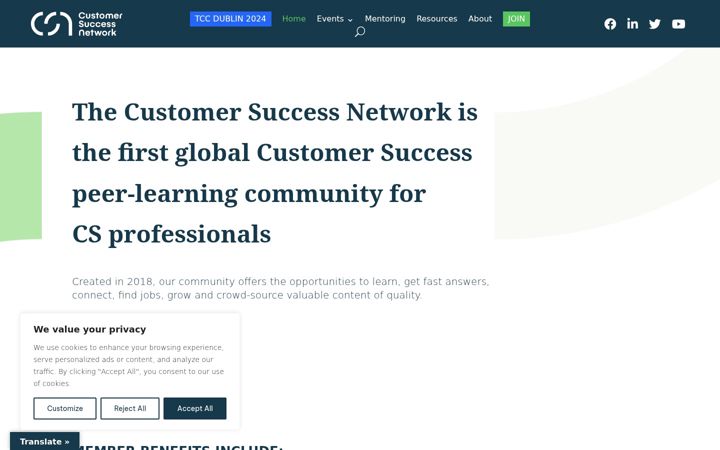 Screenshot of customersuccess.network