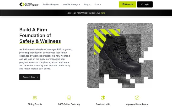 Screenshot of customfit.me