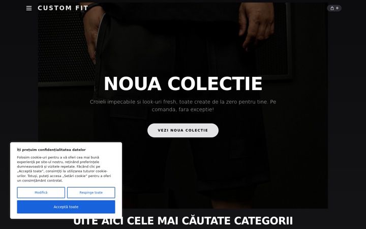 Screenshot of customfit.ro