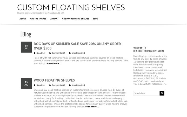 Screenshot of customfloatingshelves.net