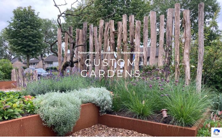 Screenshot di customgardens.nl