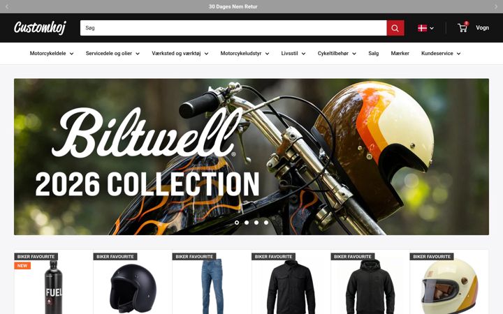Screenshot of customhoj.dk