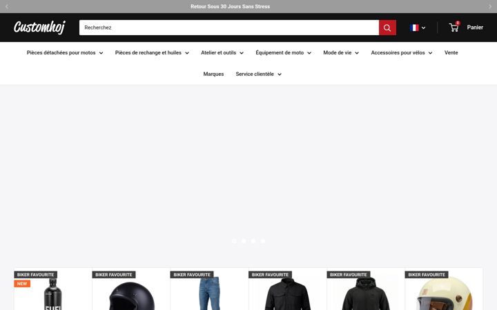 Screenshot van customhoj.fr