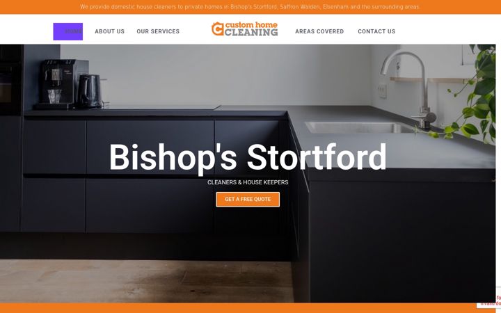 Screenshot of customhomecleaning.co.uk
