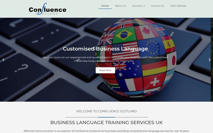 Screenshot of customisedbusinesslanguageuk.co.uk
