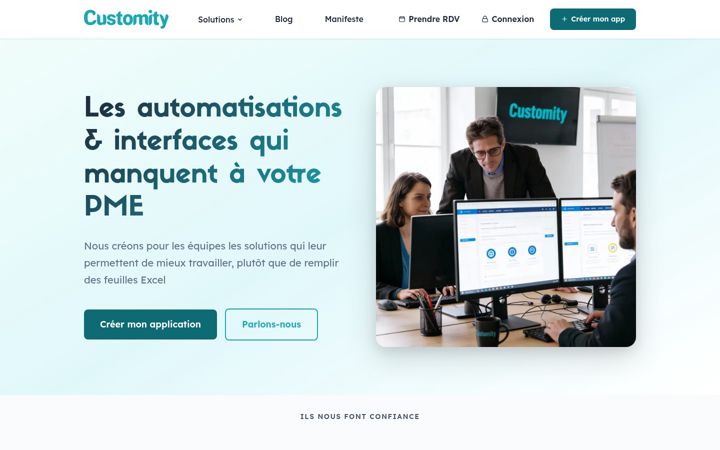 Screenshot of customity.fr
