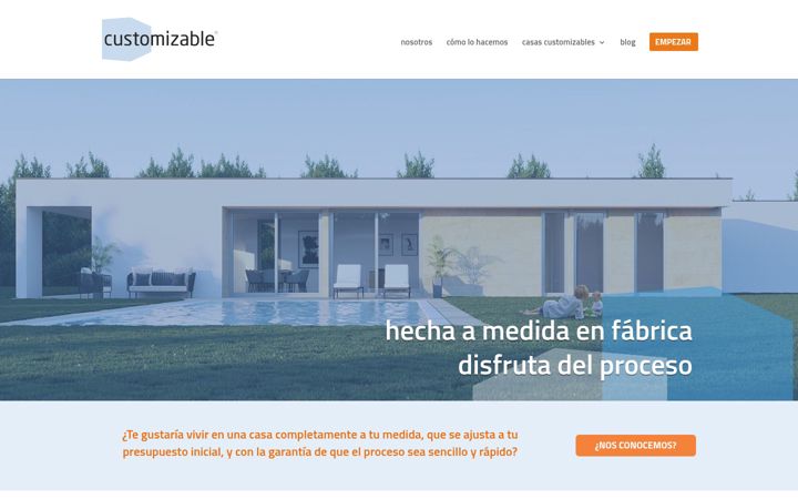 Screenshot of customizable.es