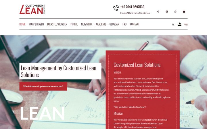 Screenshot of customized-lean.de
