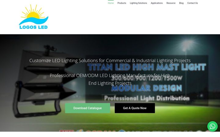 Screenshot of customizelighting.com