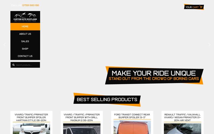 Screenshot of customkitsscotland.com