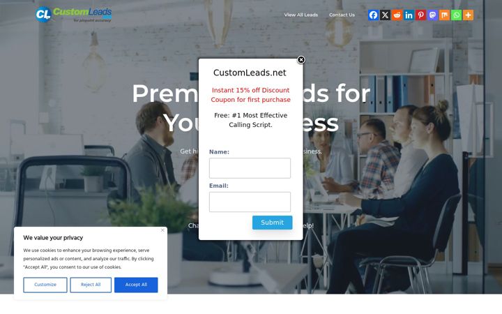 Screenshot of customleads.net