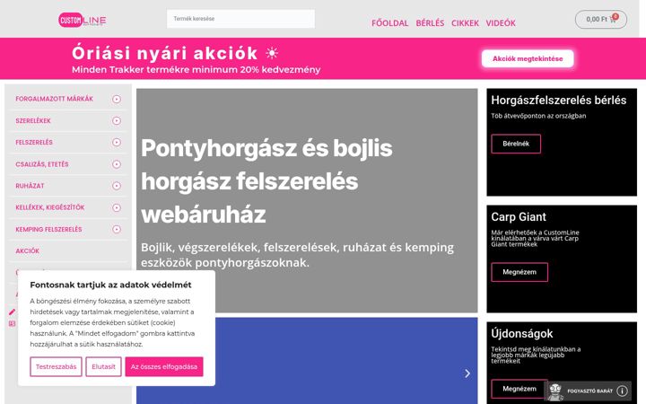 Screenshot of customline.hu
