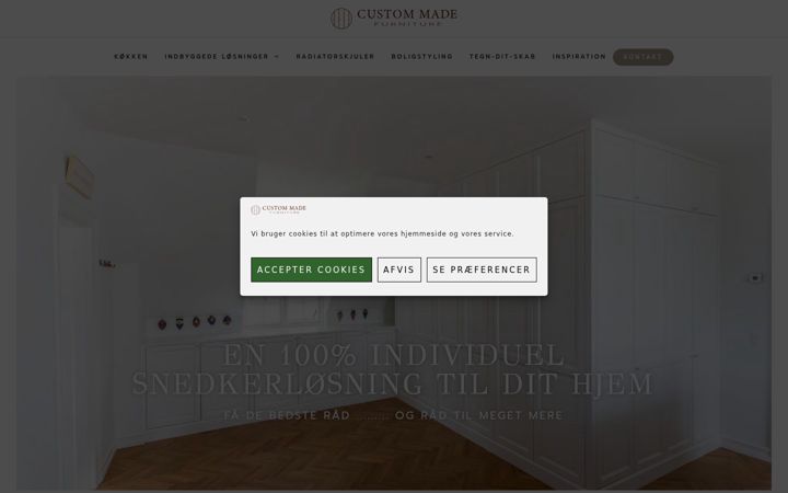 Screenshot of custommade-furniture.dk