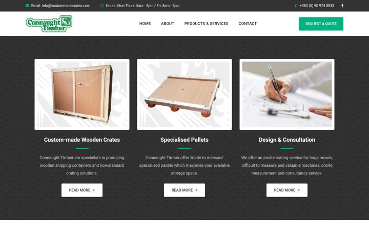 Screenshot of custommadecrates.com