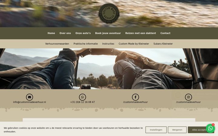 Screenshot of custommadeverhuur.nl