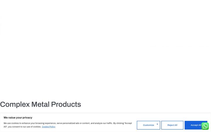Screenshot of custommetalpro.com