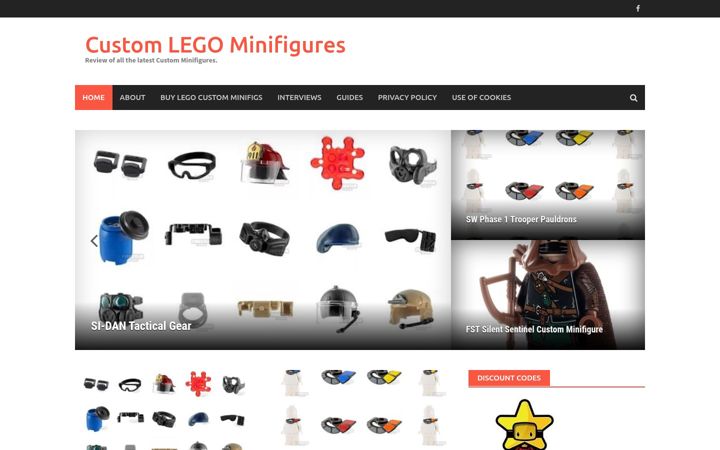 Screenshot of customminifig.co.uk