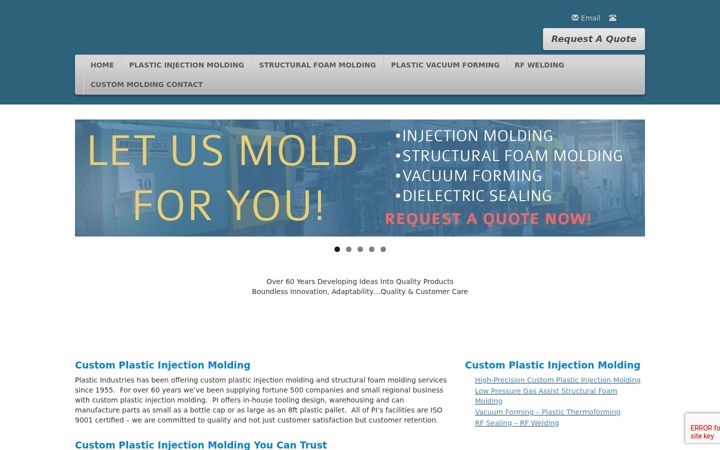 Screenshot of custommolding.com