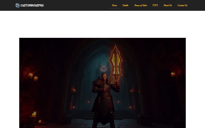 Screenshot of custommouspad.com