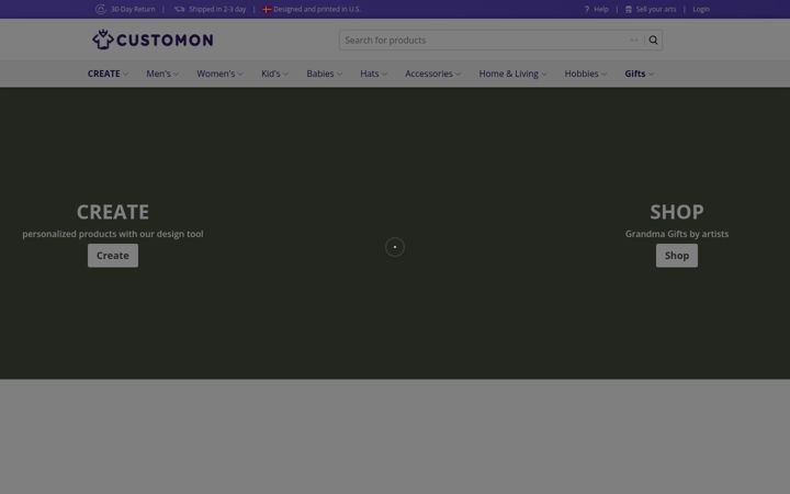 Kuvakaappaus sivustosta customon.com