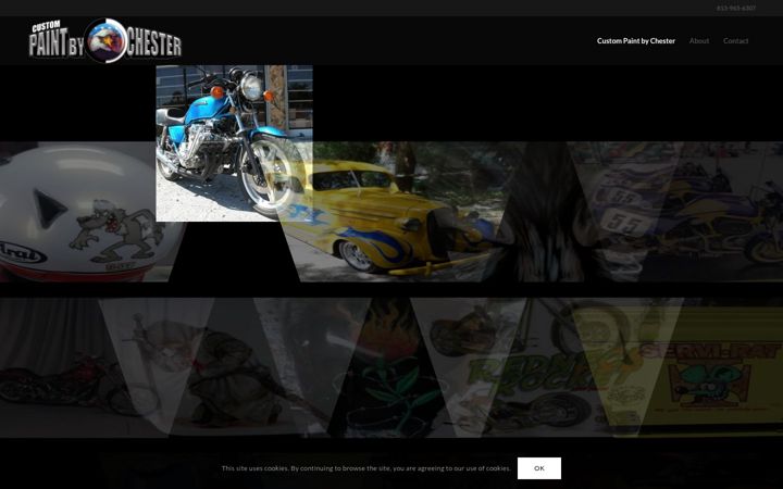 Screenshot of custompaintbychester.com