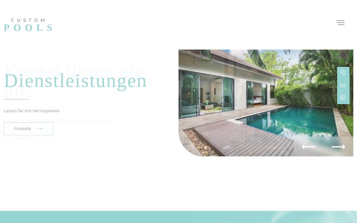 Screenshot of custompools.ch
