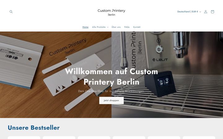 Screenshot of customprintery.de